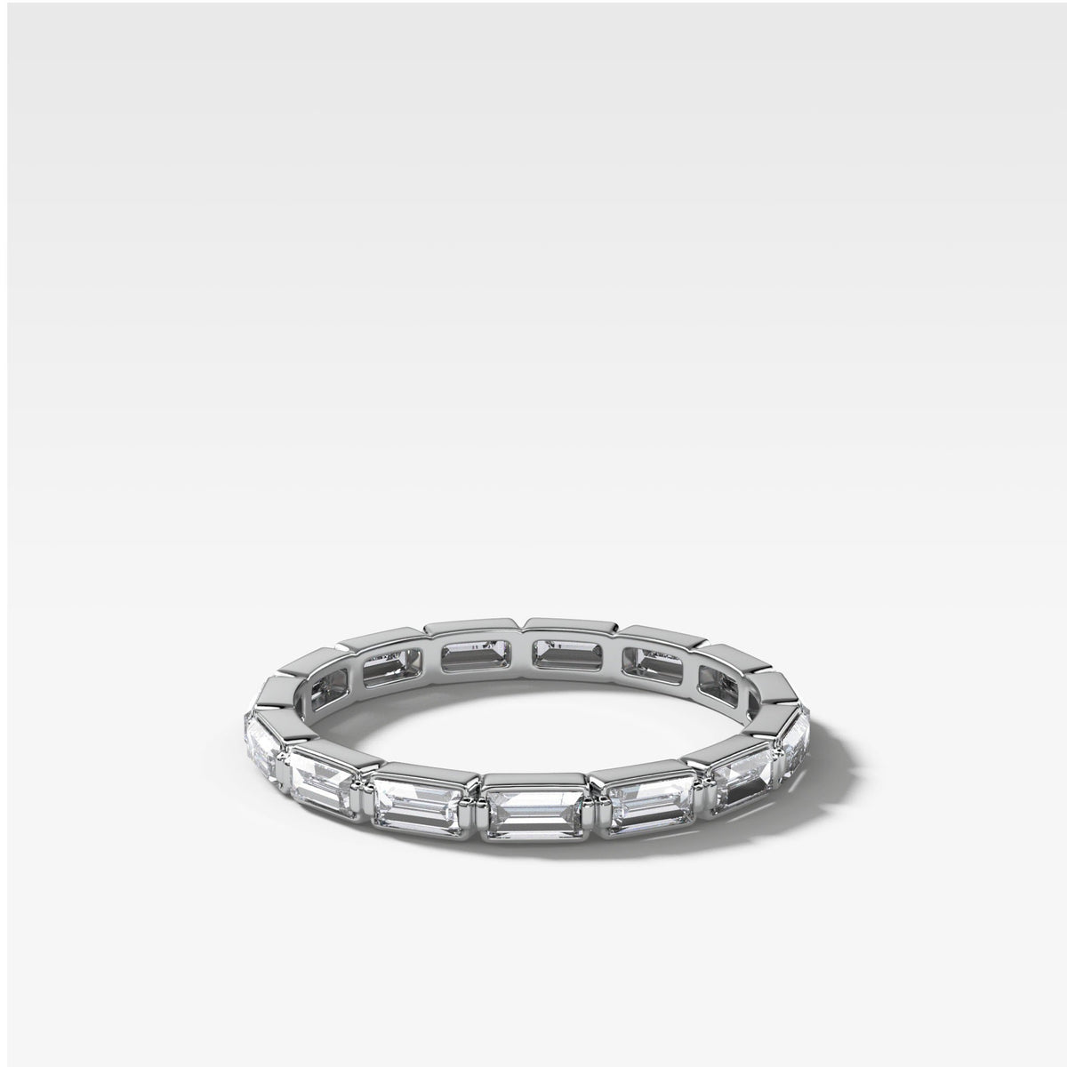 Iris Eternity Baguette Band by Good Stone in White Gold
