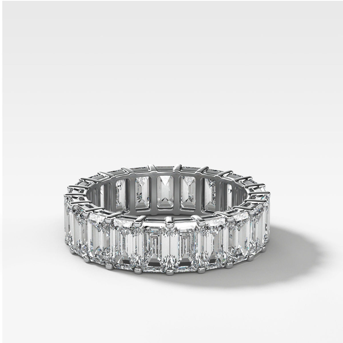 Emerald Cut Constellation Eternity Band available by Good Stone in White Gold