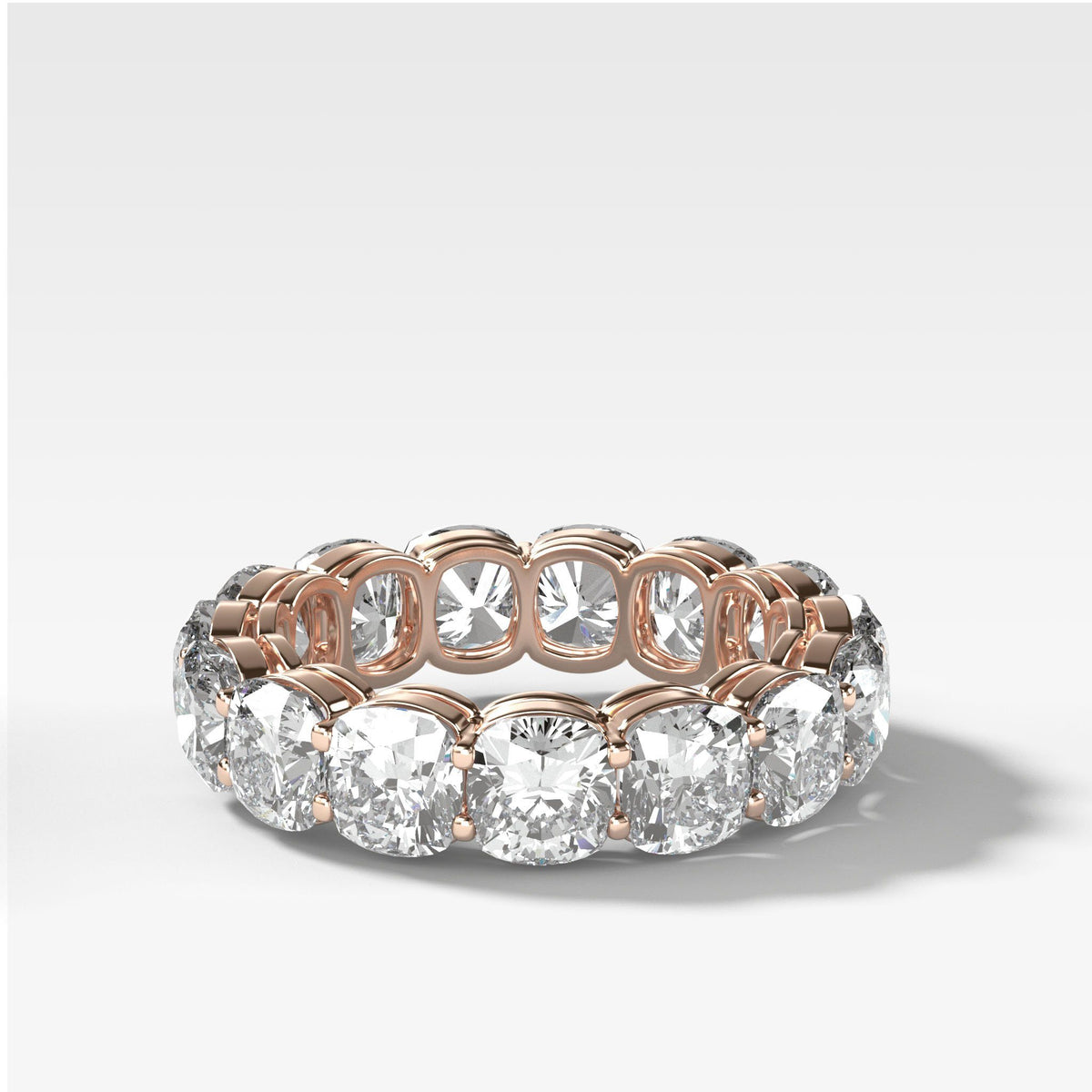Cushion Cut Constellation Eternity Band by Good Stone in Rose Gold