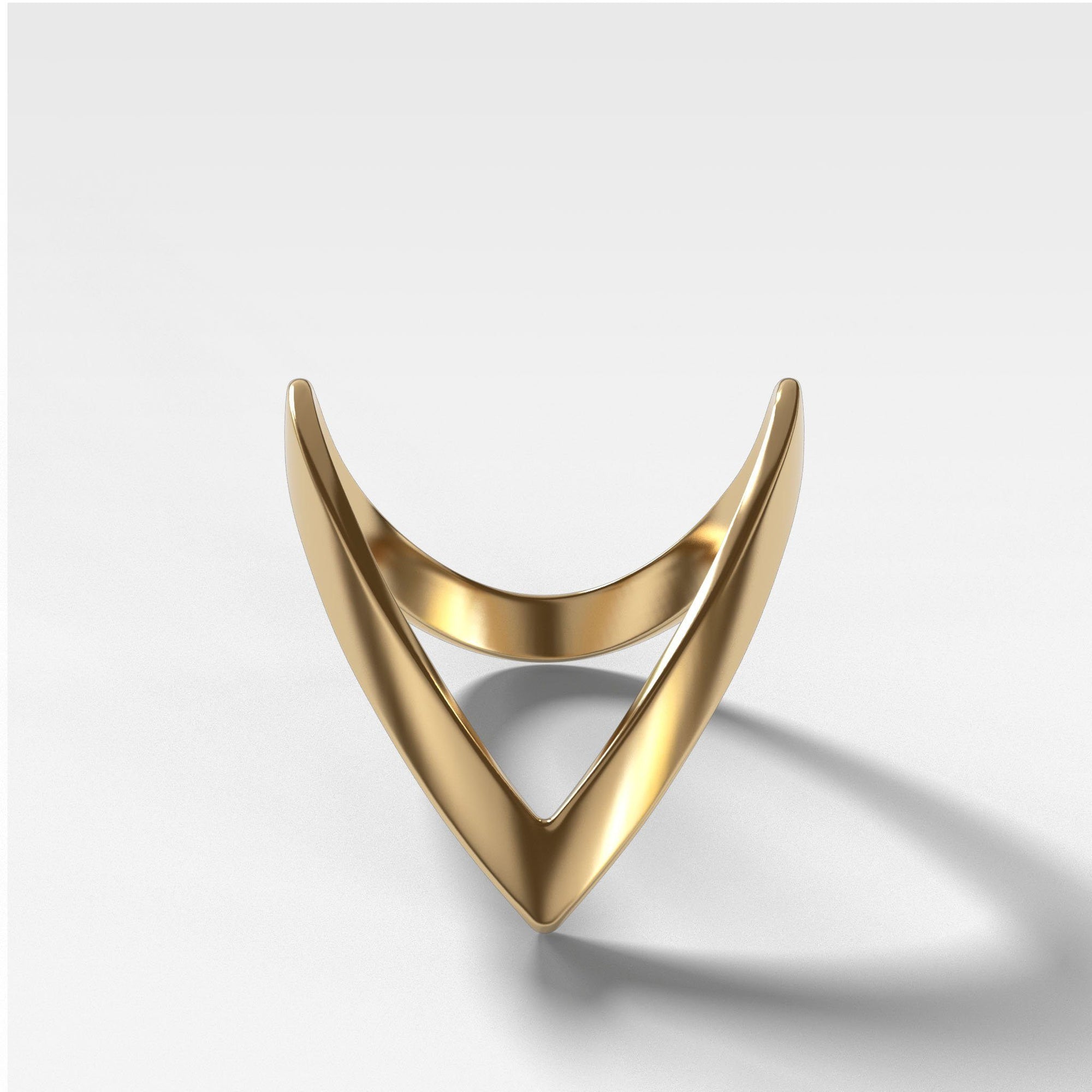 Chevron Band by Good Stone in Yellow Gold