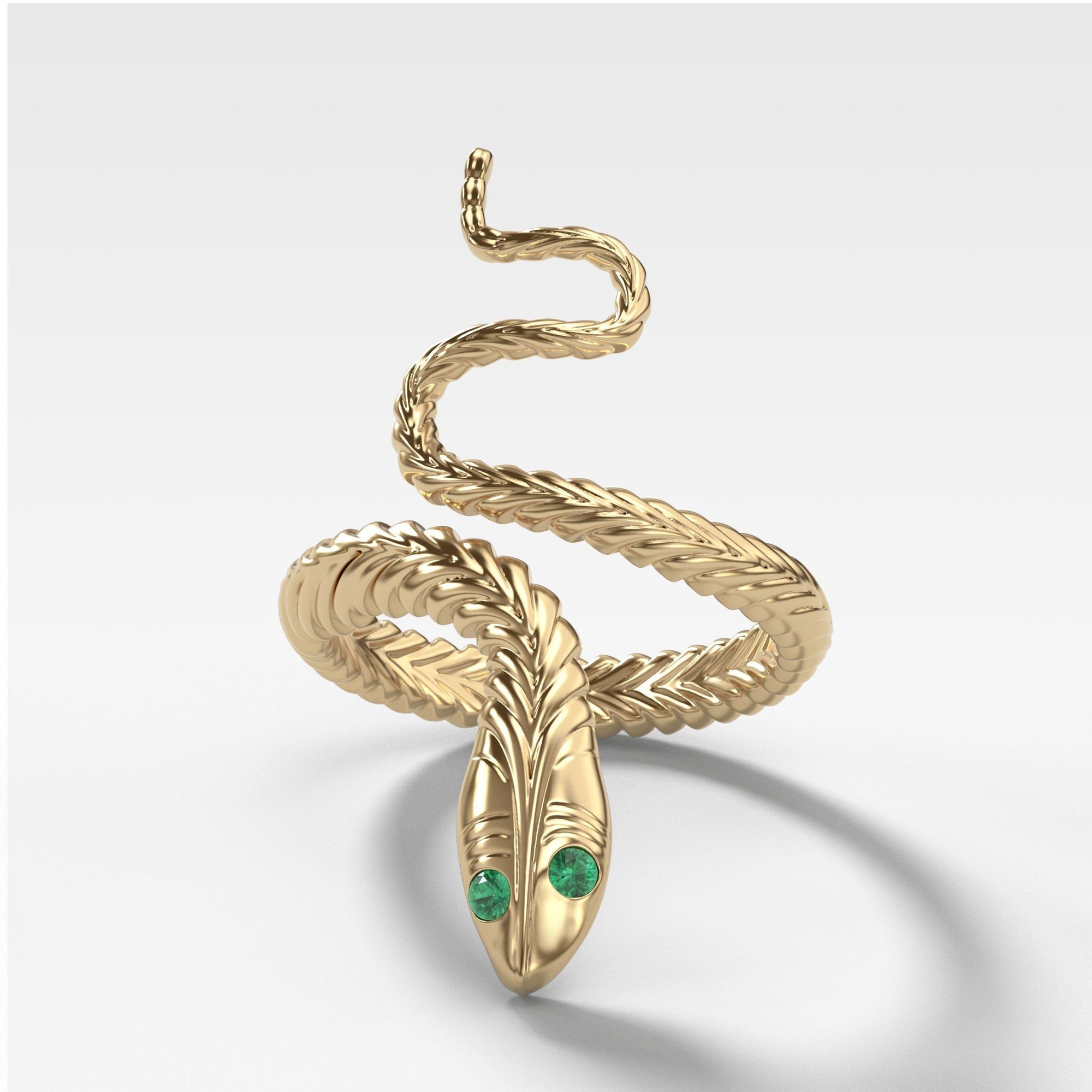 Snake Ring by Good Stone in Yellow Gold