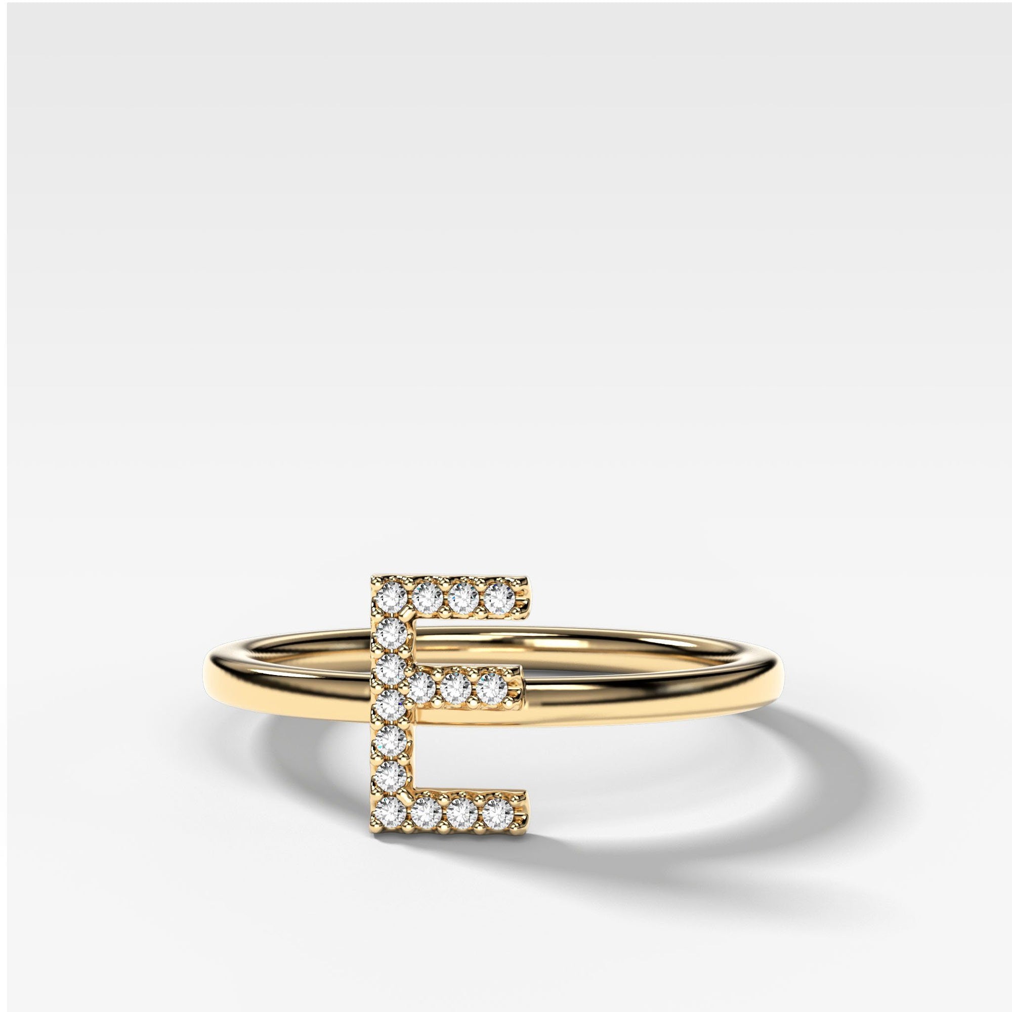 Initial Ring by Good Stone in Yellow Gold