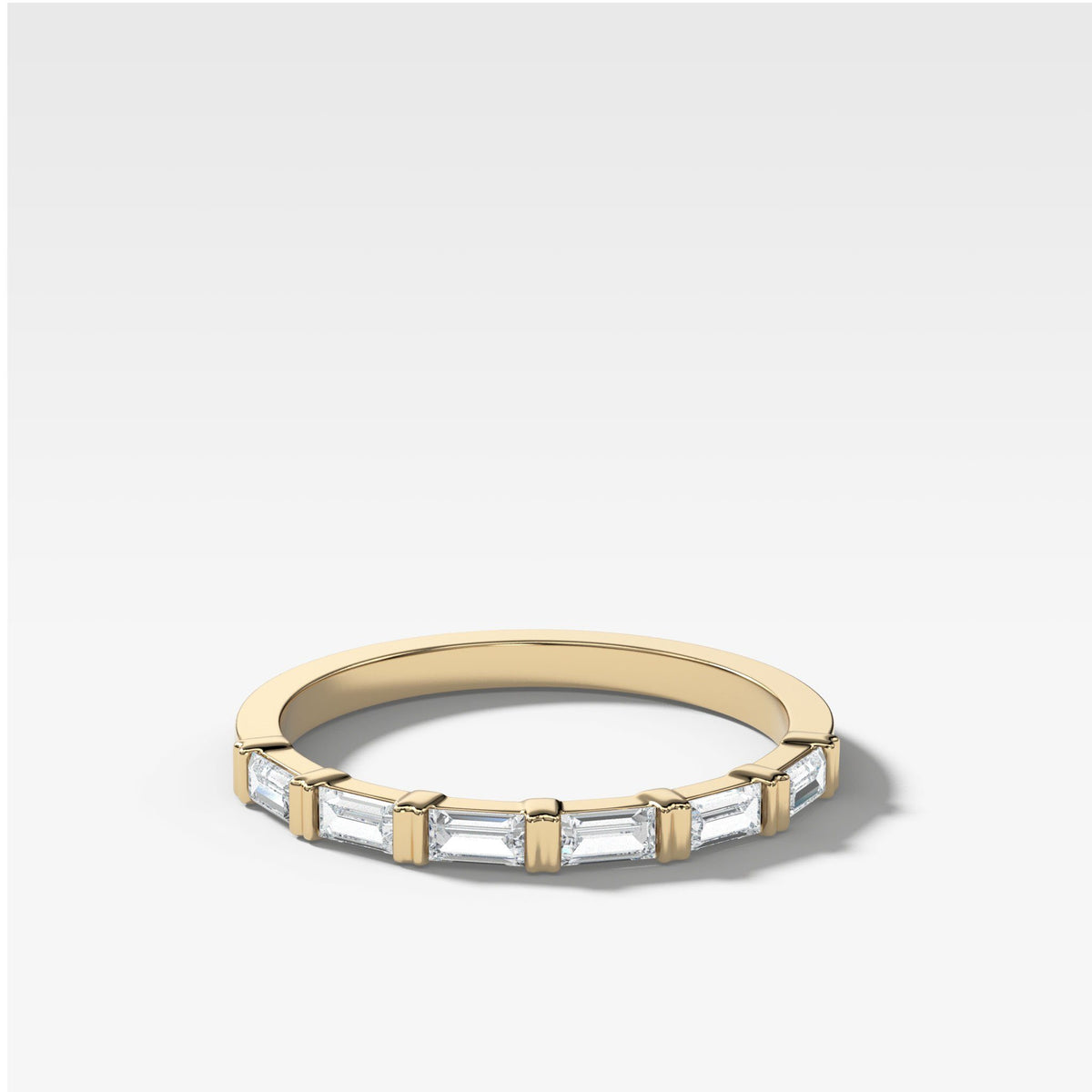 Dainty Baguette Stacker by Good Stone in Yellow Gold