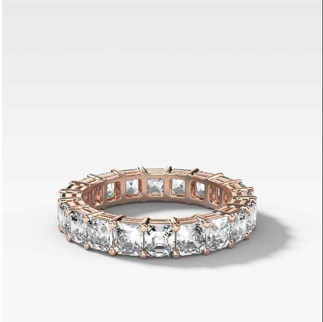 Asscher Cut Constellation Eternity Band by Good Stone in Rose Gold Inc
