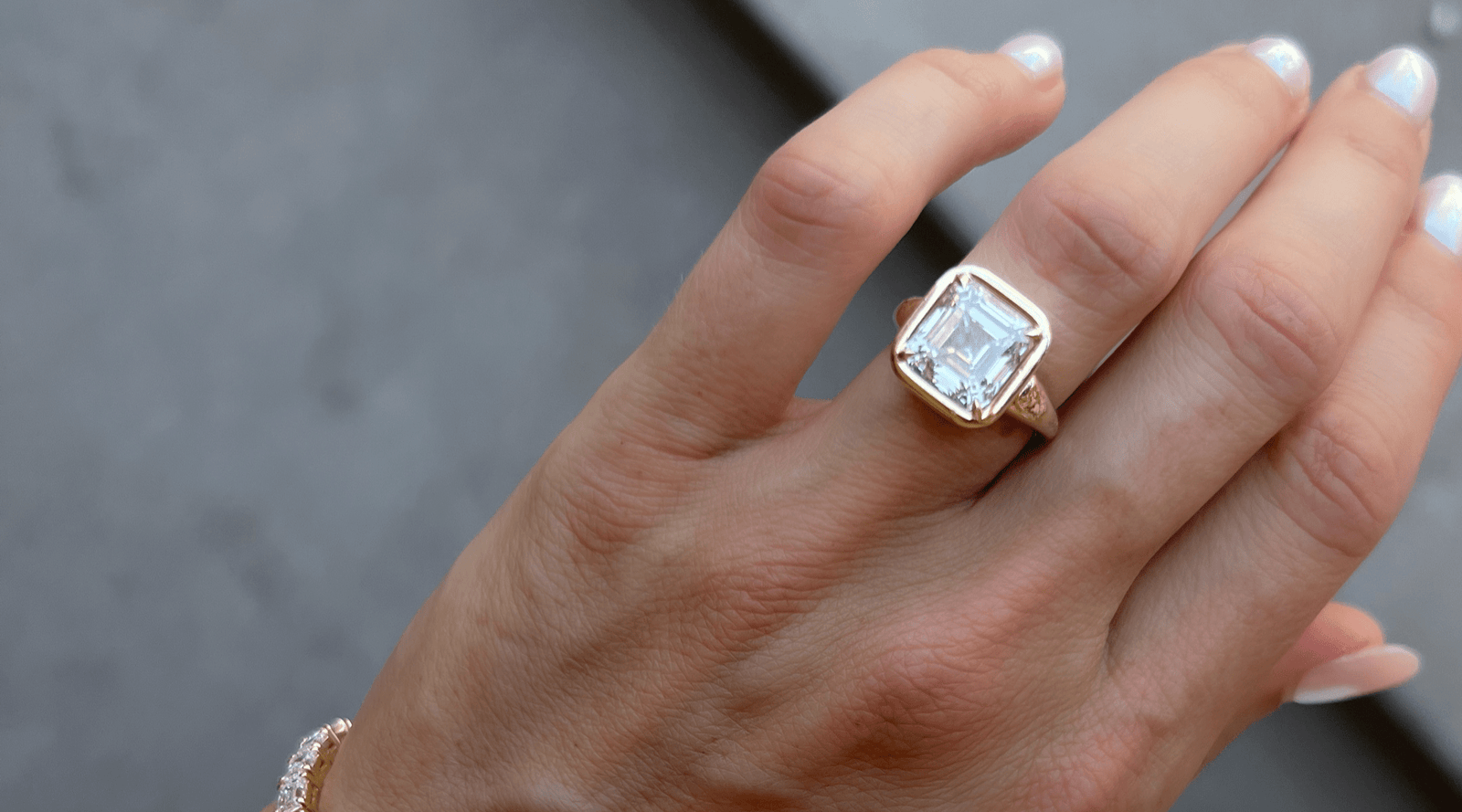 Manfredi Jewels Asscher Cut 4.17 Ct Platinum Diamond Engagement Ring -  Engagement | Manfredi Jewels
