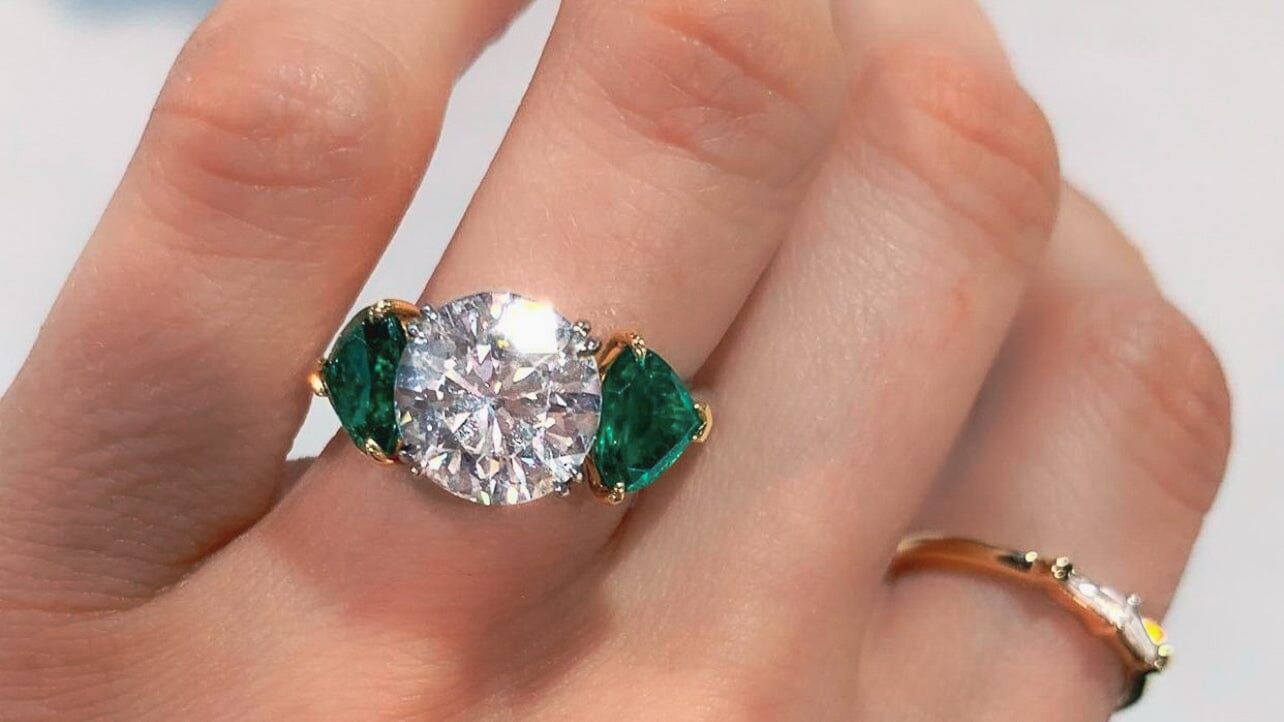 Classics Get Colorful in Green Emerald Engagement Rings