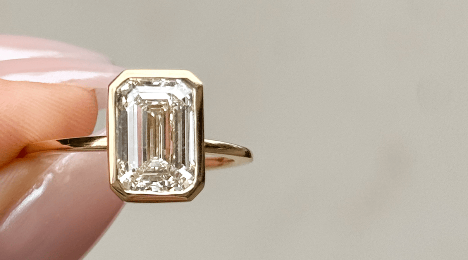 2.52 Carats Lab Grown Emerald Cut Micropaved Side Stones Hidden Halo D –  Benz & Co Diamonds