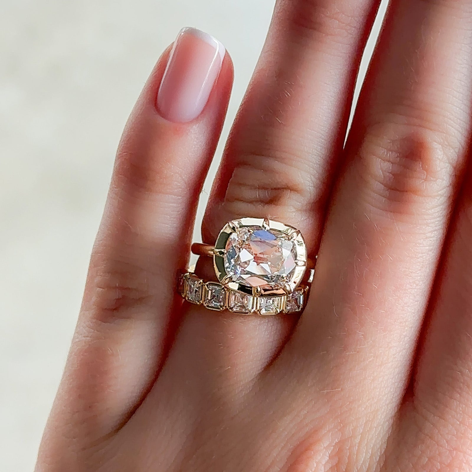 A Guide to Stacking a Wedding Band & Engagement Ring - GOODSTONE