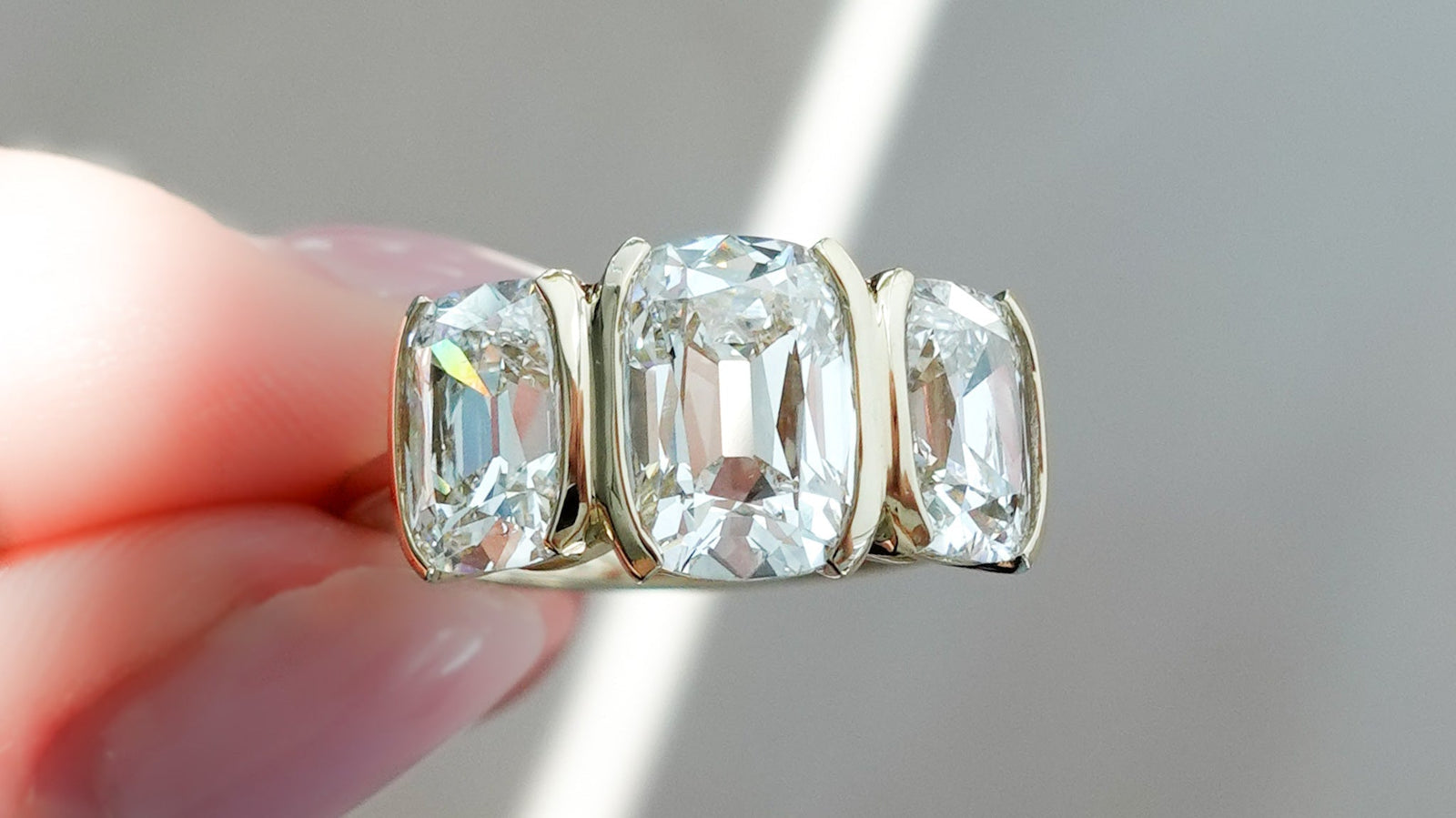 Classic Meets Cool in a Three-Stone Lab Grown Diamond Ring - GOODSTONE