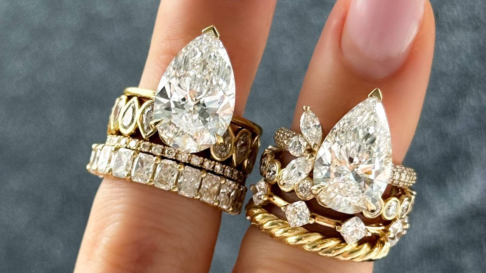 Pair Up: Matching Pear Shaped Engagement Rings with Wedding Bands - GOODSTONE