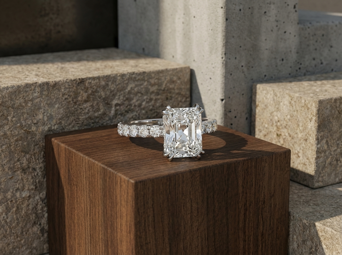 Lab Grown Radiant Diamond Ring