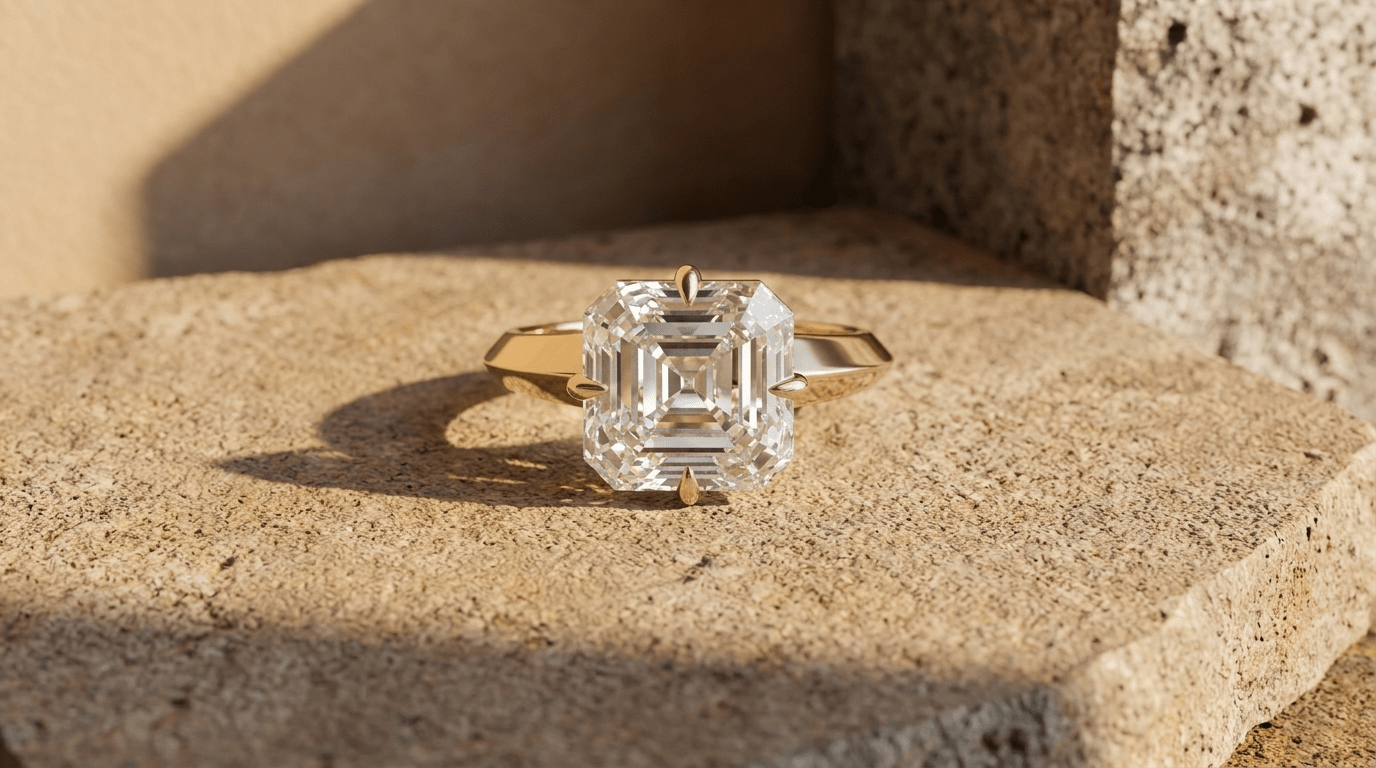 Compass Tapered Butter Knife Solitaire Engagement Ring Series - GOODSTONE