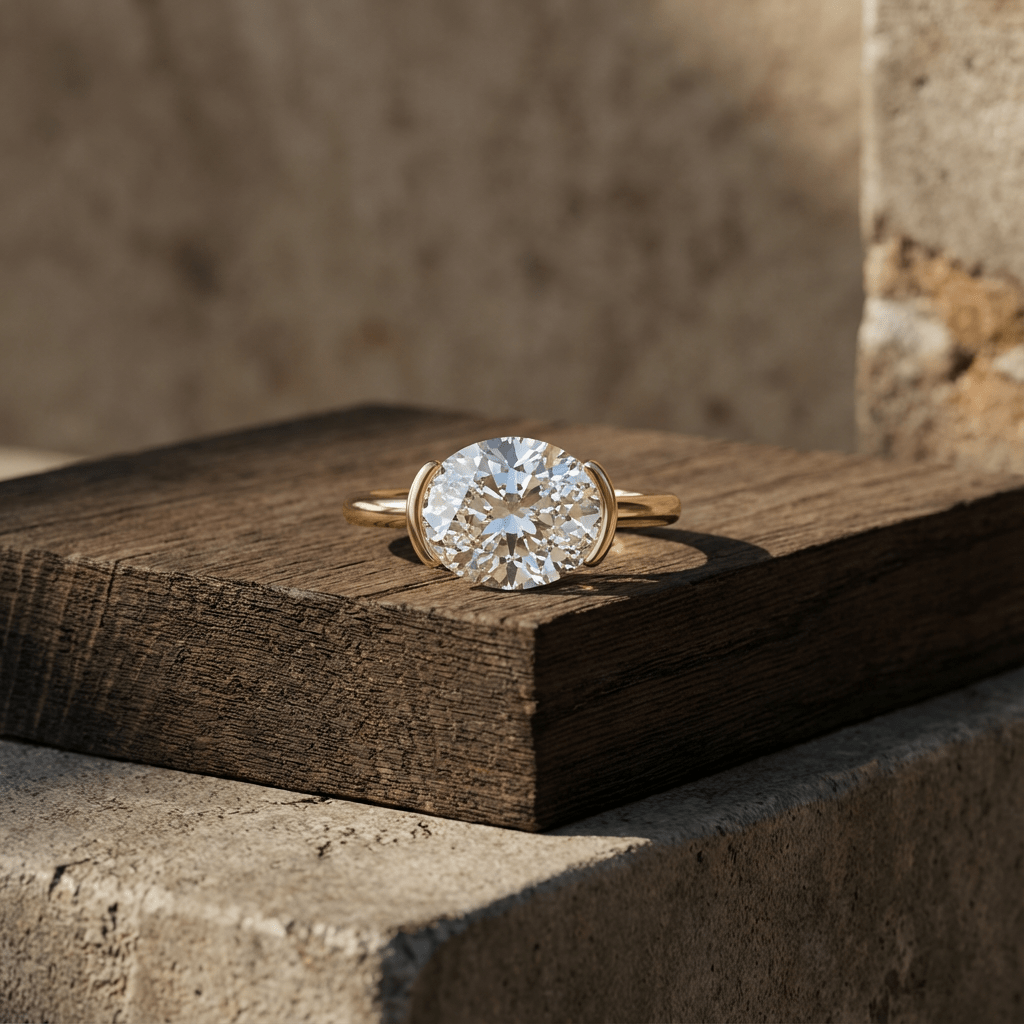 East West Horizontal Engagement rings - GOODSTONE