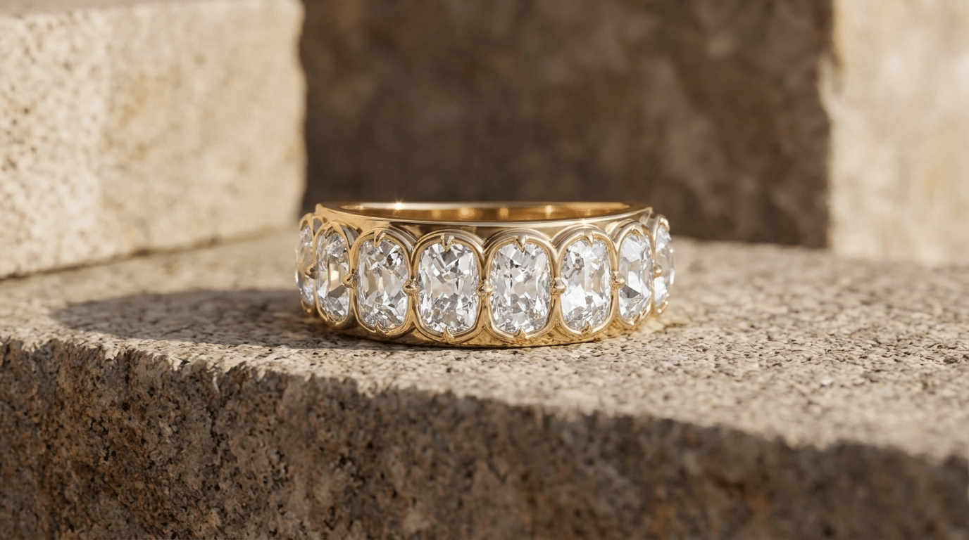 Compass Set Wedding Band - GOODSTONE