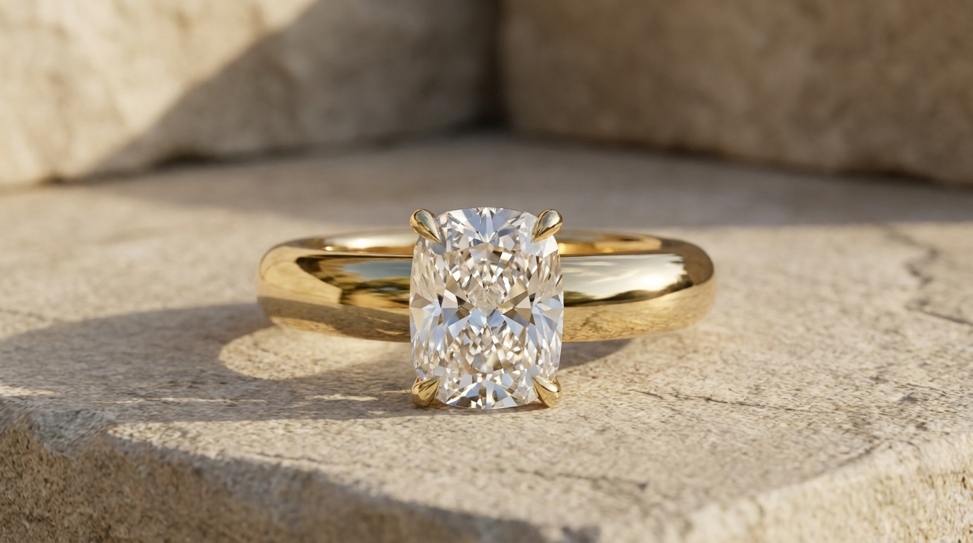 Domed Solitaire Engagement