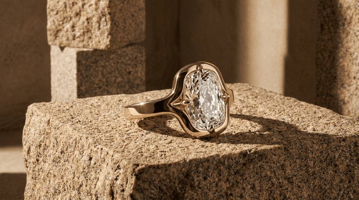 Sculptural Compass-Prong Engagement Ring - GOODSTONE