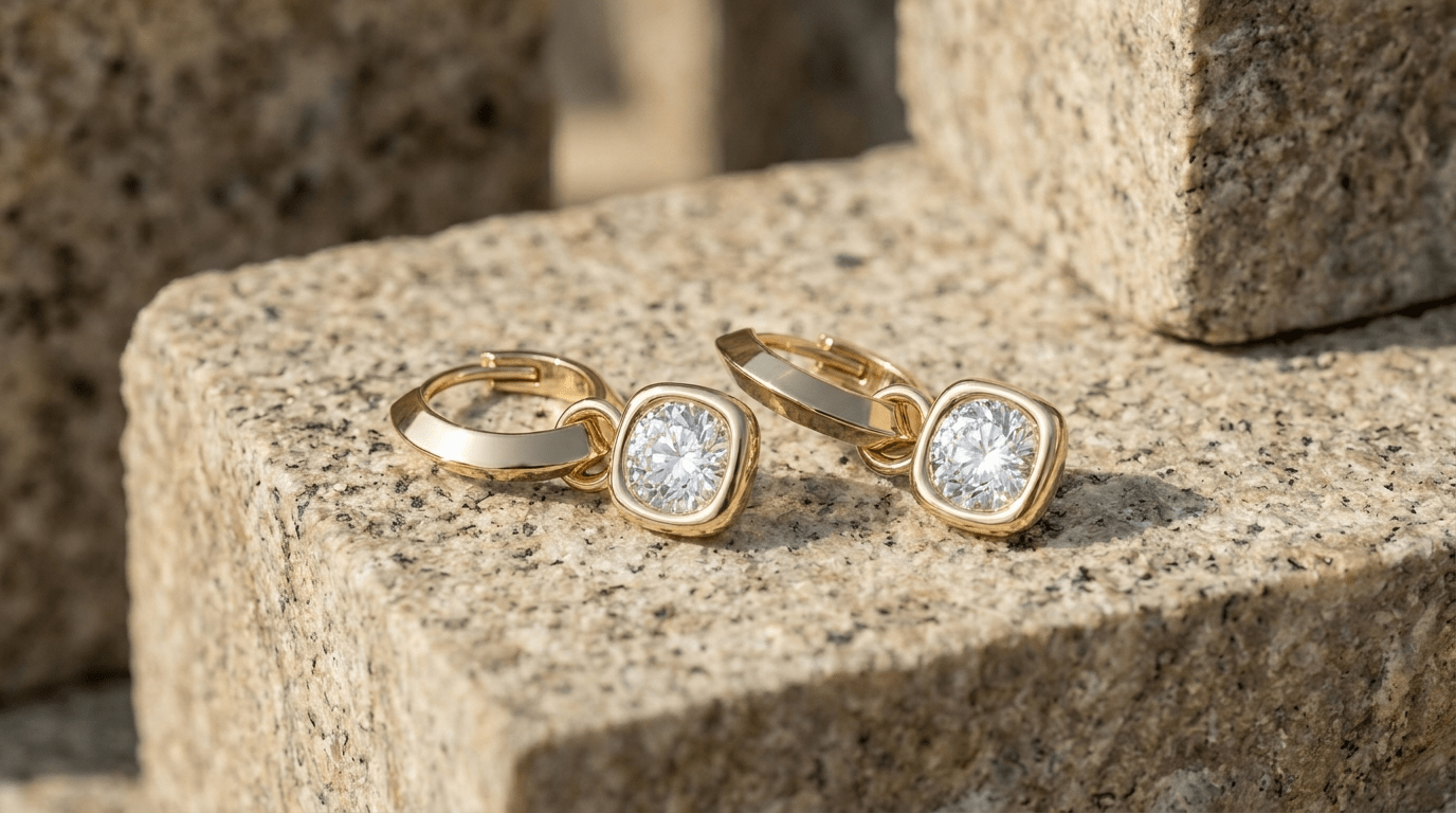 Knife Edge Drop Earrings - GOODSTONE