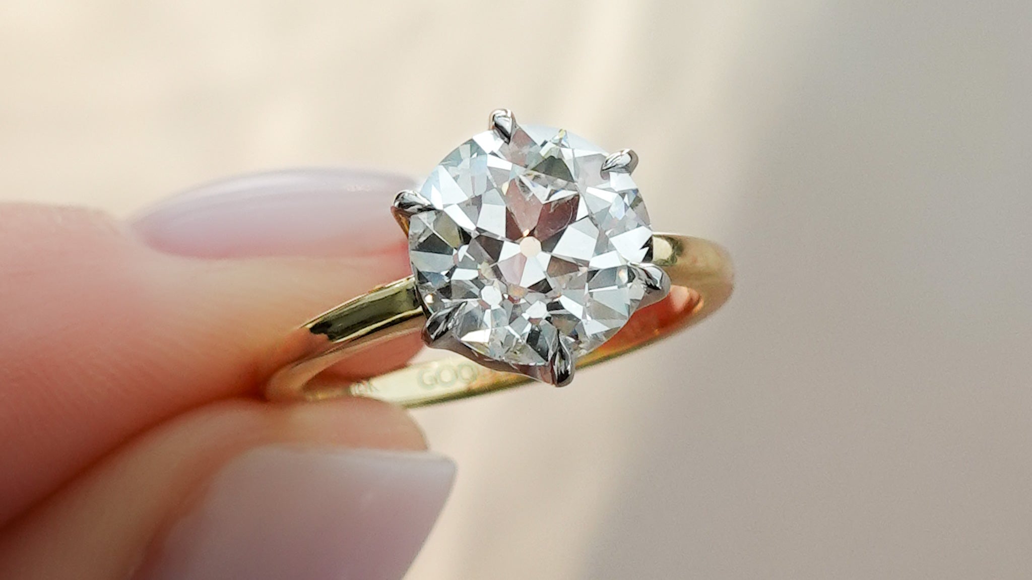 Old Euro Cut Engagement Rings