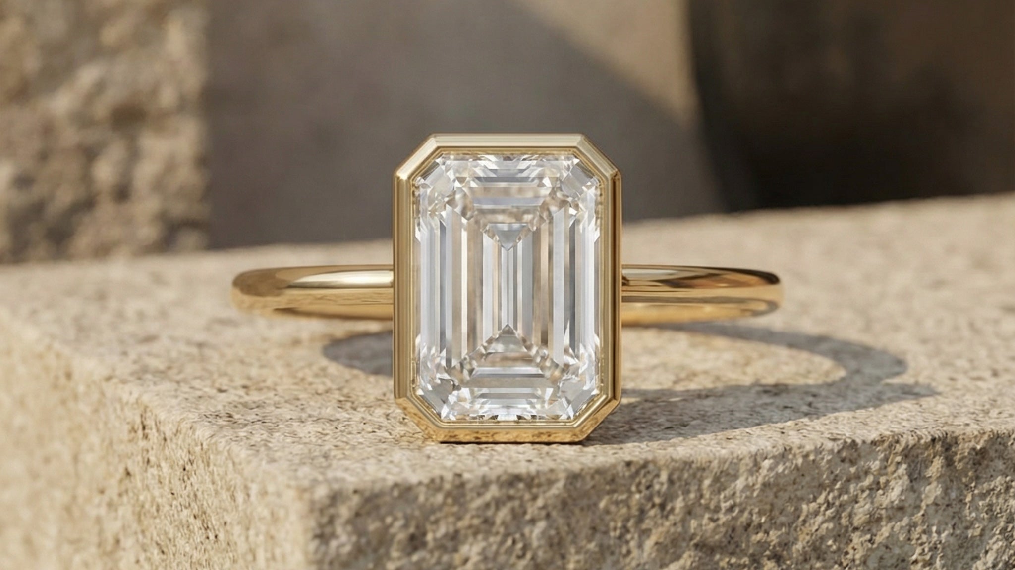 Penumbra Bezel Set Engagement rings - GOODSTONE