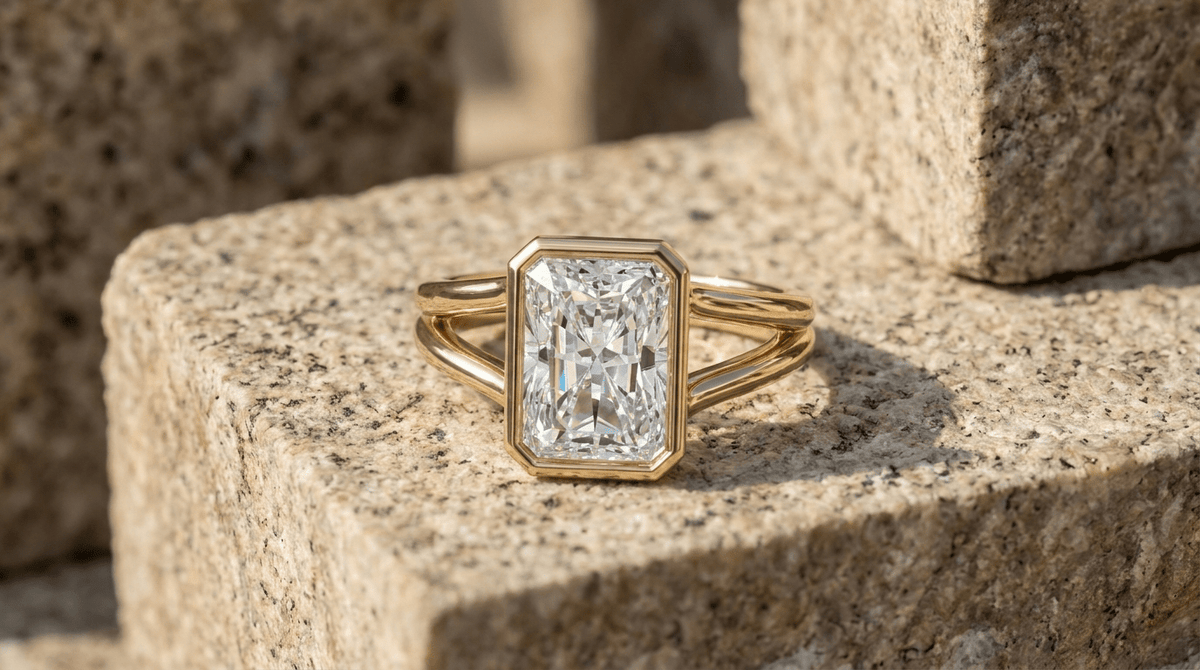 Split Shank Bezel Engagement Ring Series - GOODSTONE