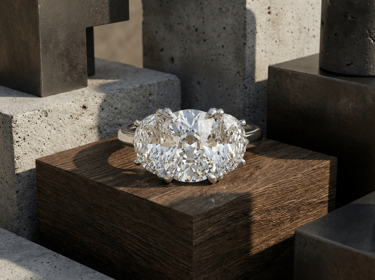 Three Stone Lab Grown Diamond Ring - GOODSTONE