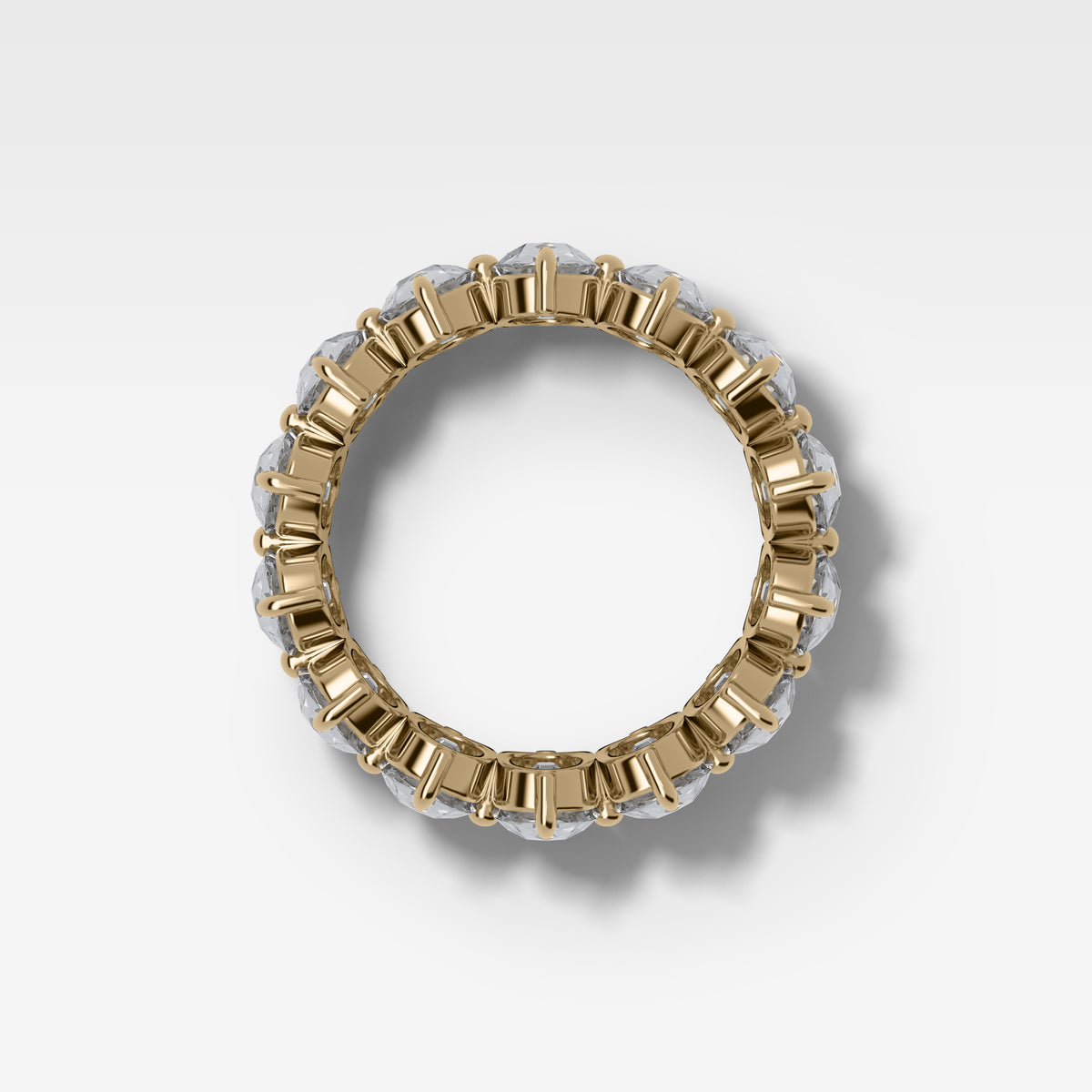 Compass-Set Eternity Band with Old Mine Cut Diamonds