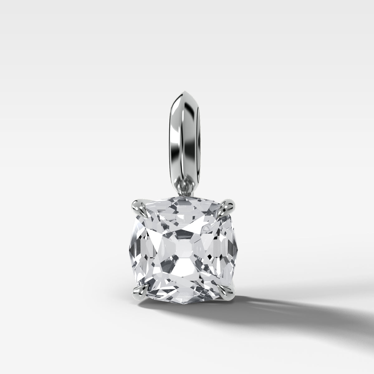 Classic Old Mine Attachable Diamond Pendant