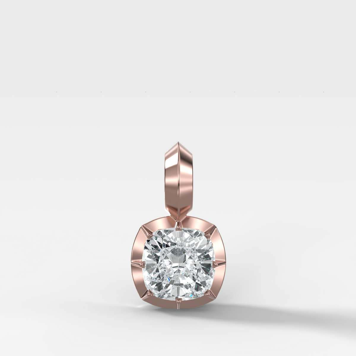 Button Back Cushion Attachable Diamond Pendant