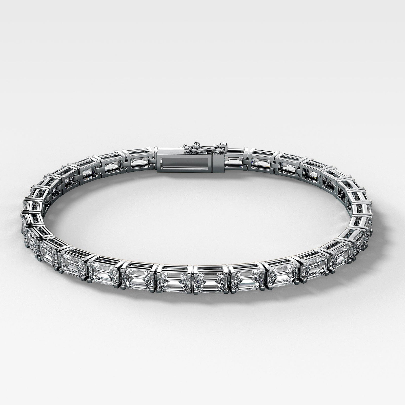 Emerald Cut Tennis Bracelet (14.00 carat) Bracelet Good Stone Inc Yellow Gold 14k Natural