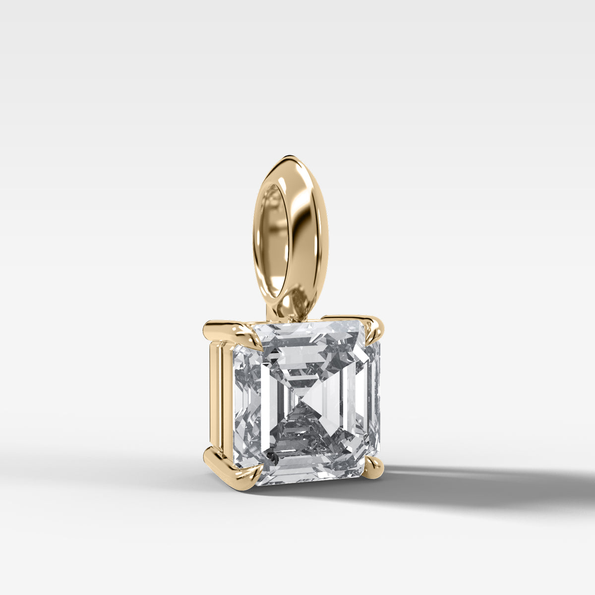 Classic Asscher Attachable Diamond Pendant