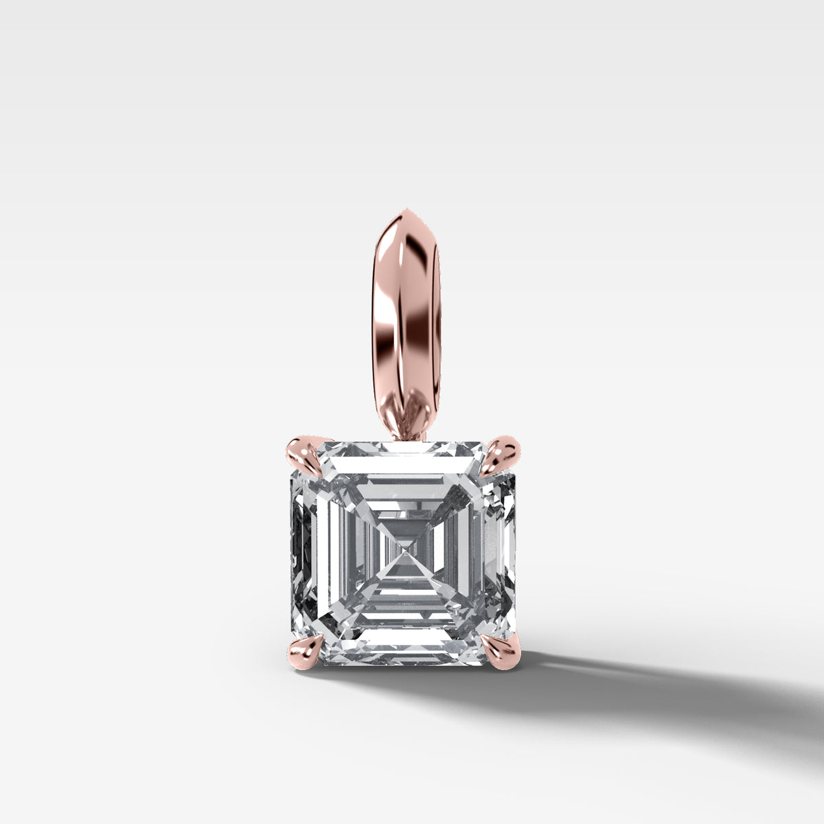 Classic Asscher Attachable Diamond Pendant