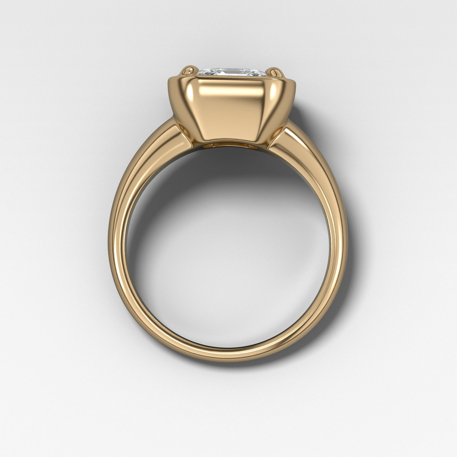 Club Ring Solitaire With an Asscher Cut Engagement Good Stone Inc 