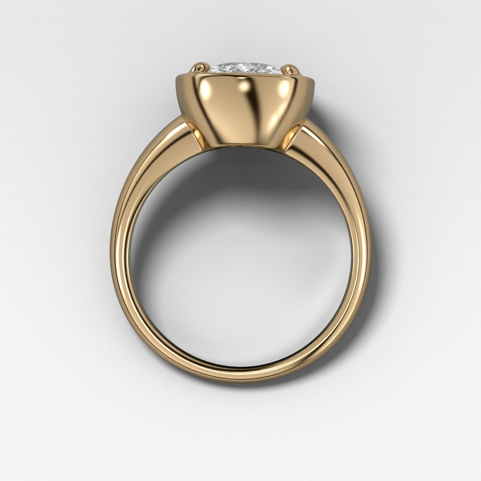 Club Ring Solitaire With an Elongated Cushion Cut Engagement Good Stone Inc 