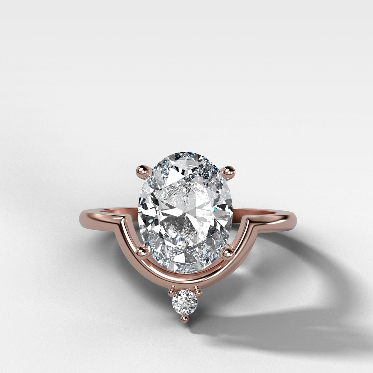 Taurus Engagement Ring with an Oval cut Engagement Good Stone Inc Rose Gold 14k 