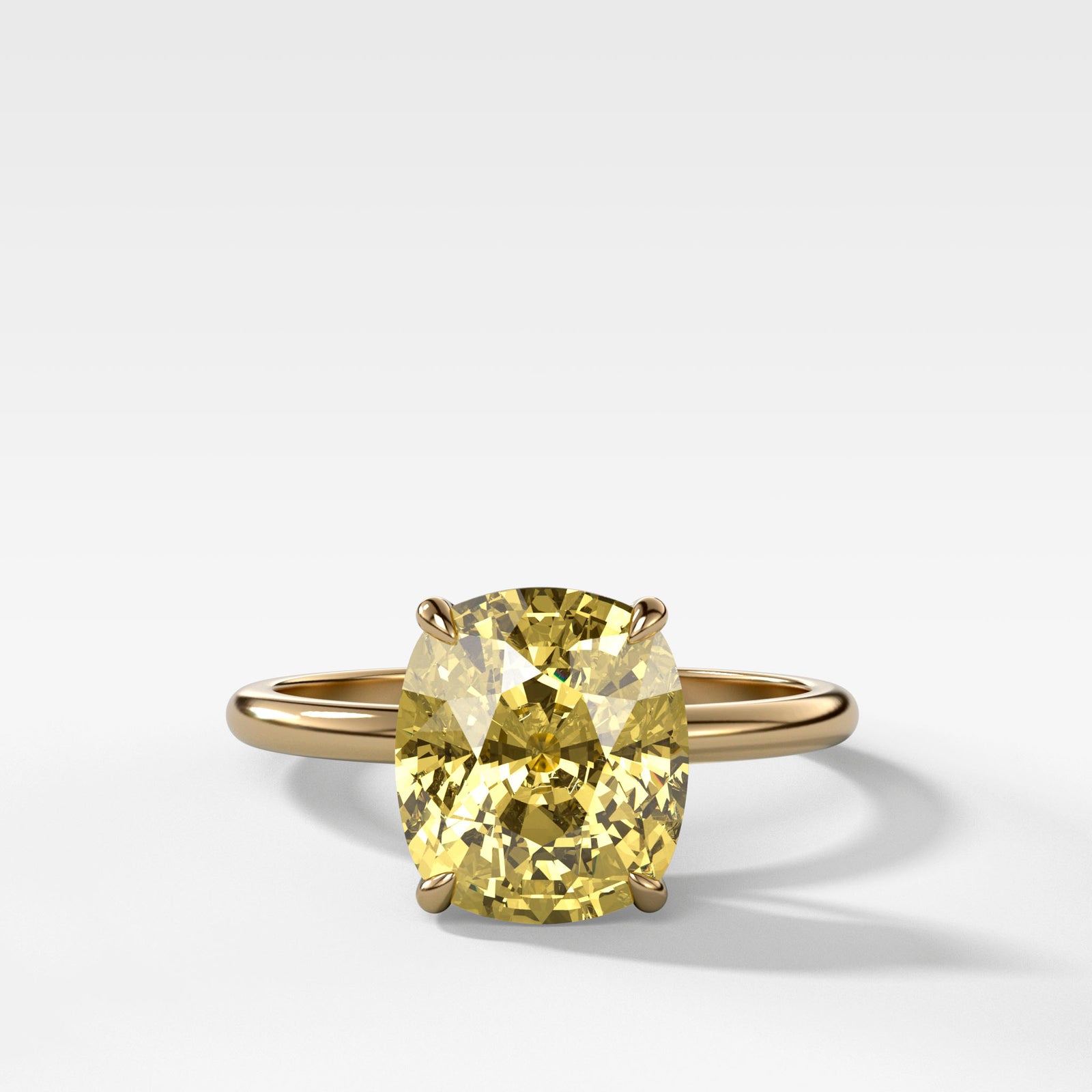 14k Yellow Gold Three Stone Diamond Engagement Ring #105853 - Seattle  Bellevue | Joseph Jewelry