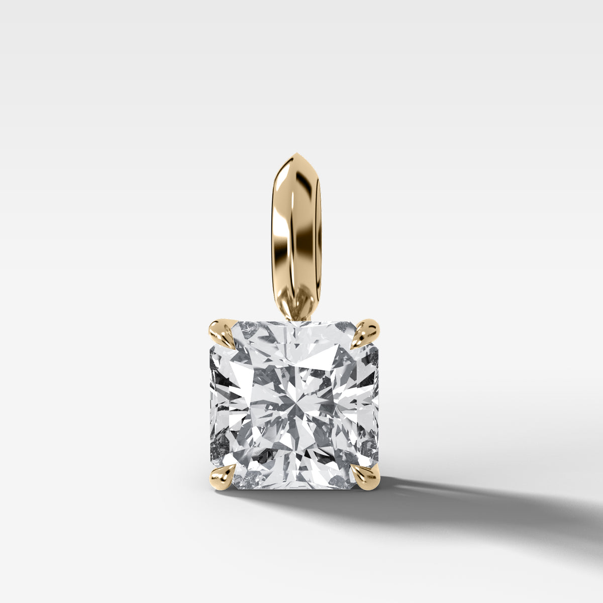 Classic Square Radiant Attachable Diamond Pendant