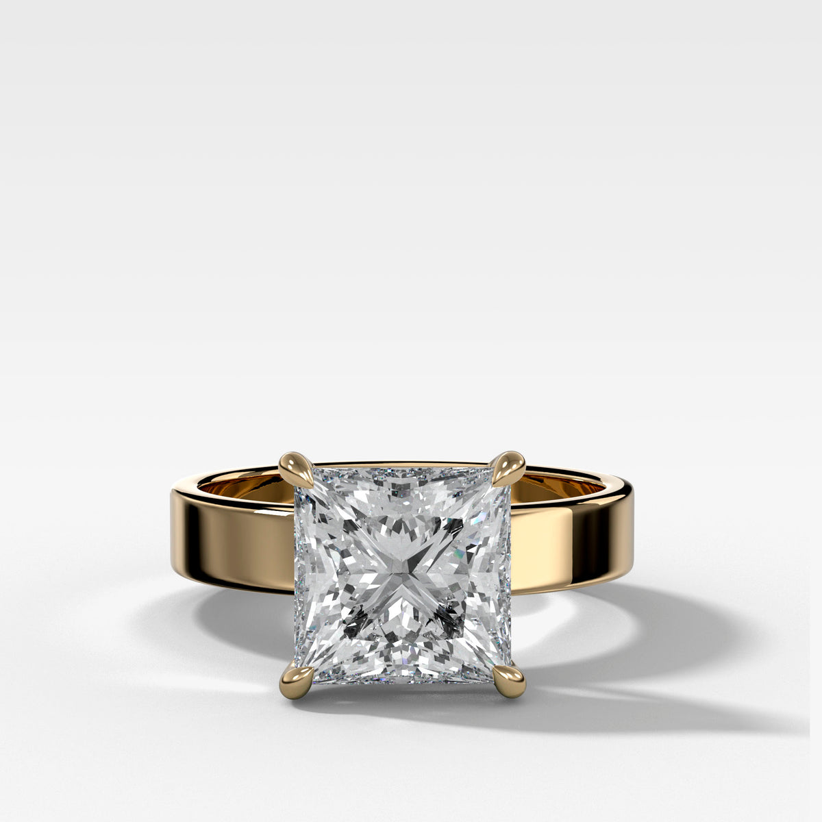 Finest Solitaire Engagement Ring With Princess Cut Diamond