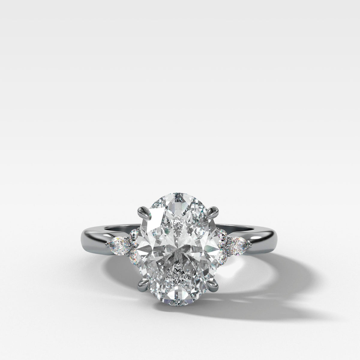 Bella Engagement Ring With Oval Cut Diamond