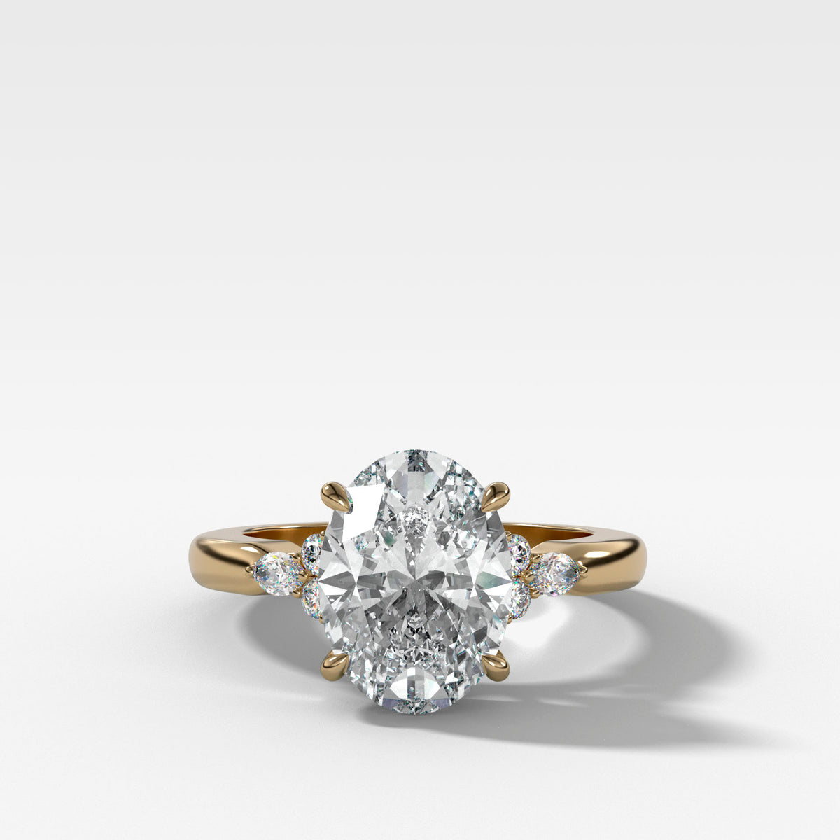 Bella Engagement Ring With Oval Cut Diamond