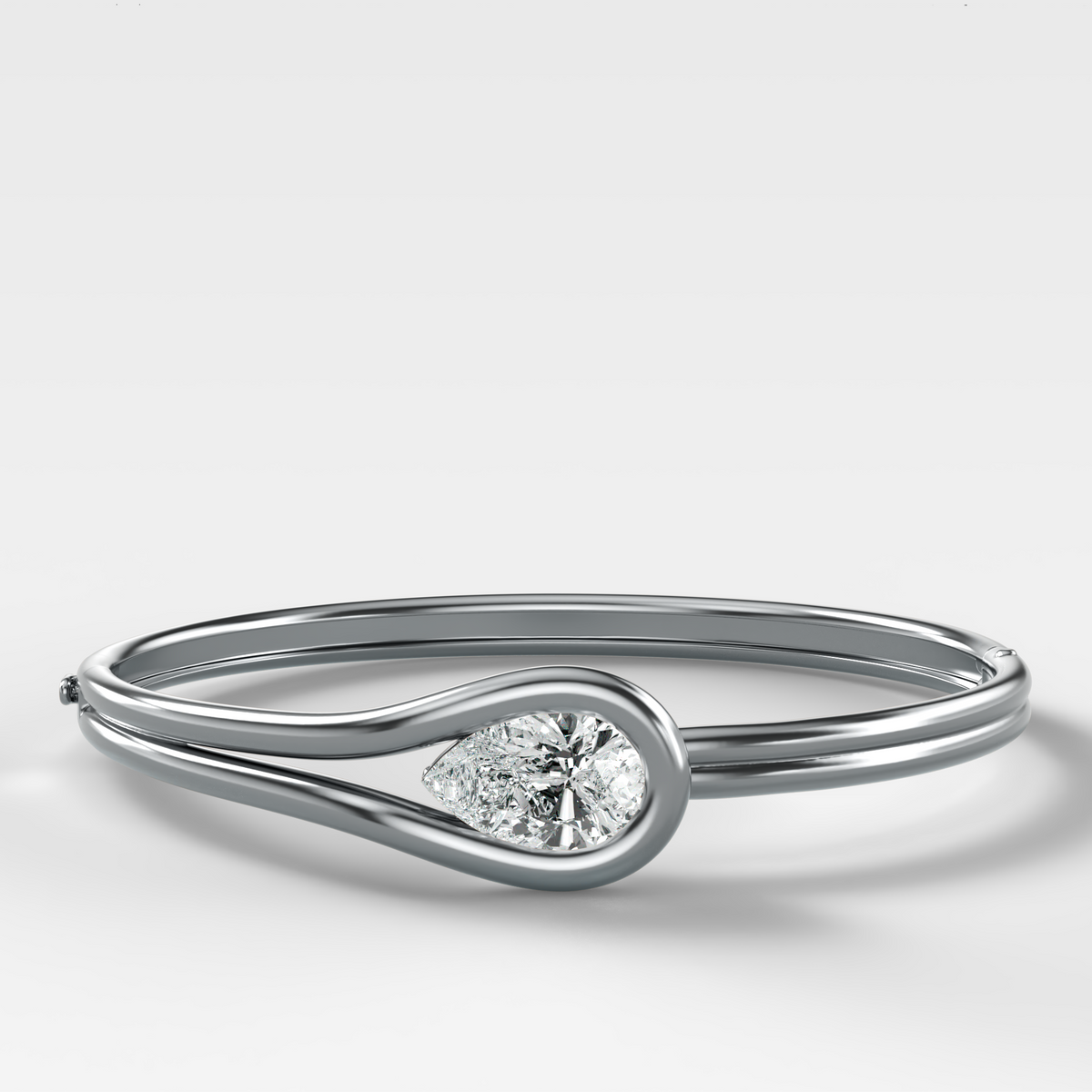 Lo. bangle × ring Lasso Bangle with Pear Cut Diamond | GOODSTONE | GOODSTONE