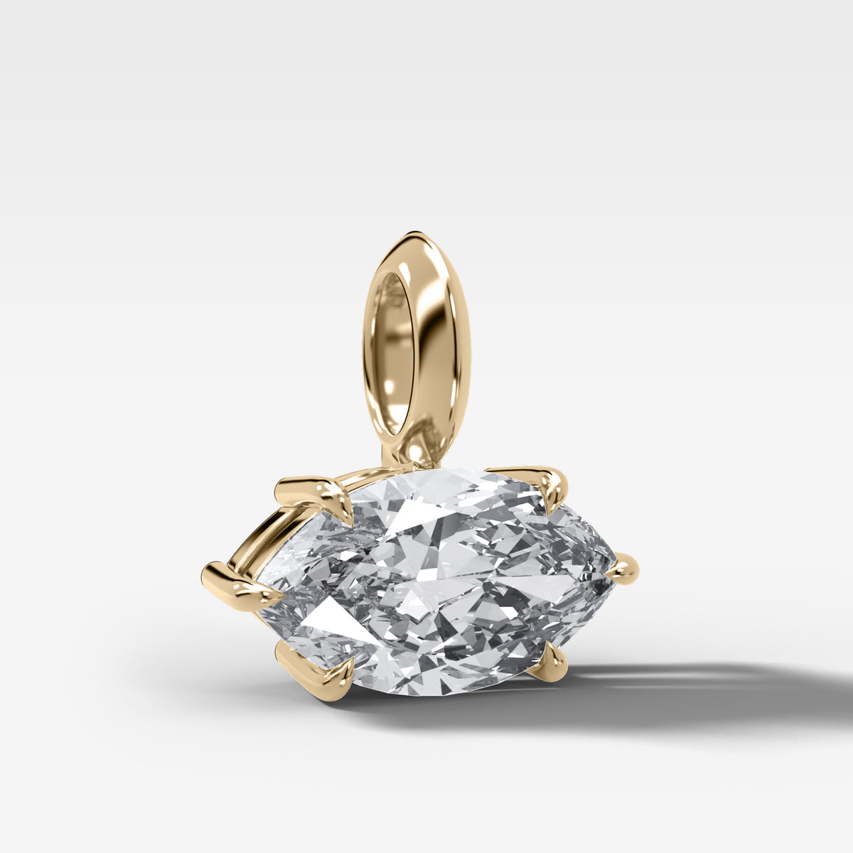 Classic East West Marquise Attachable Diamond Pendant
