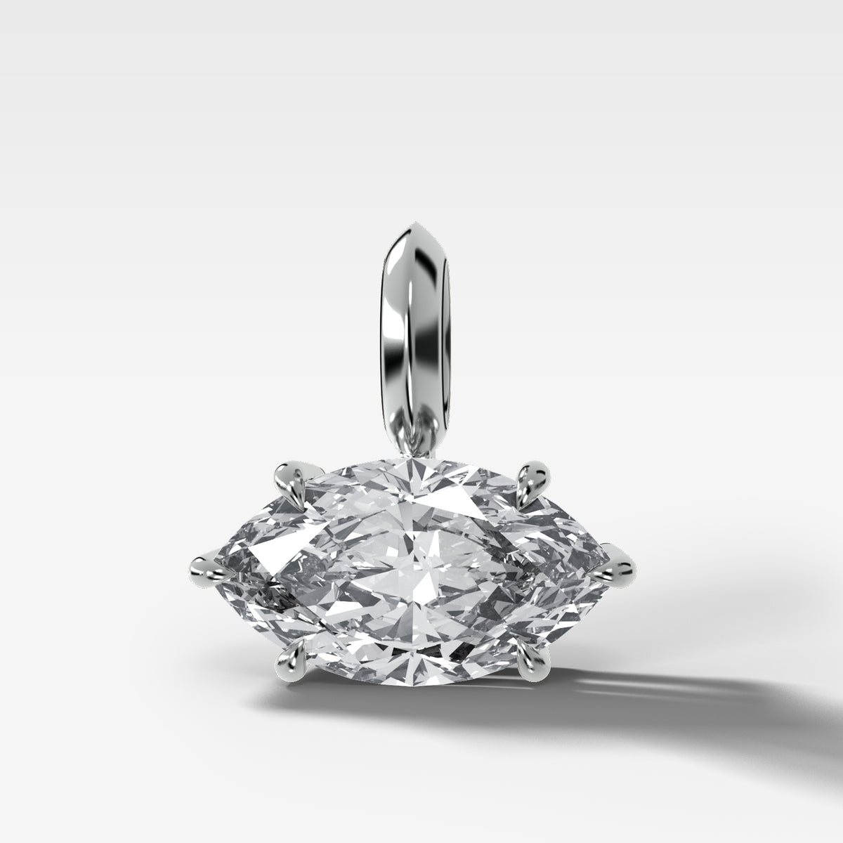Classic East West Marquise Attachable Diamond Pendant