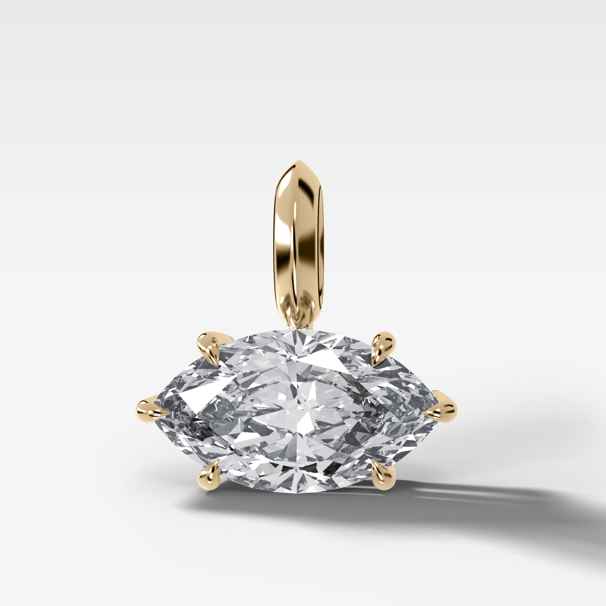 Classic East West Marquise Attachable Diamond Pendant