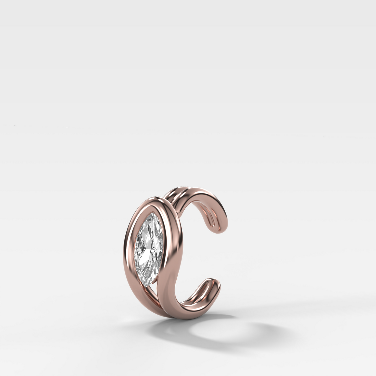 Ear Cuff Lasso Marquise con diamantes individuales