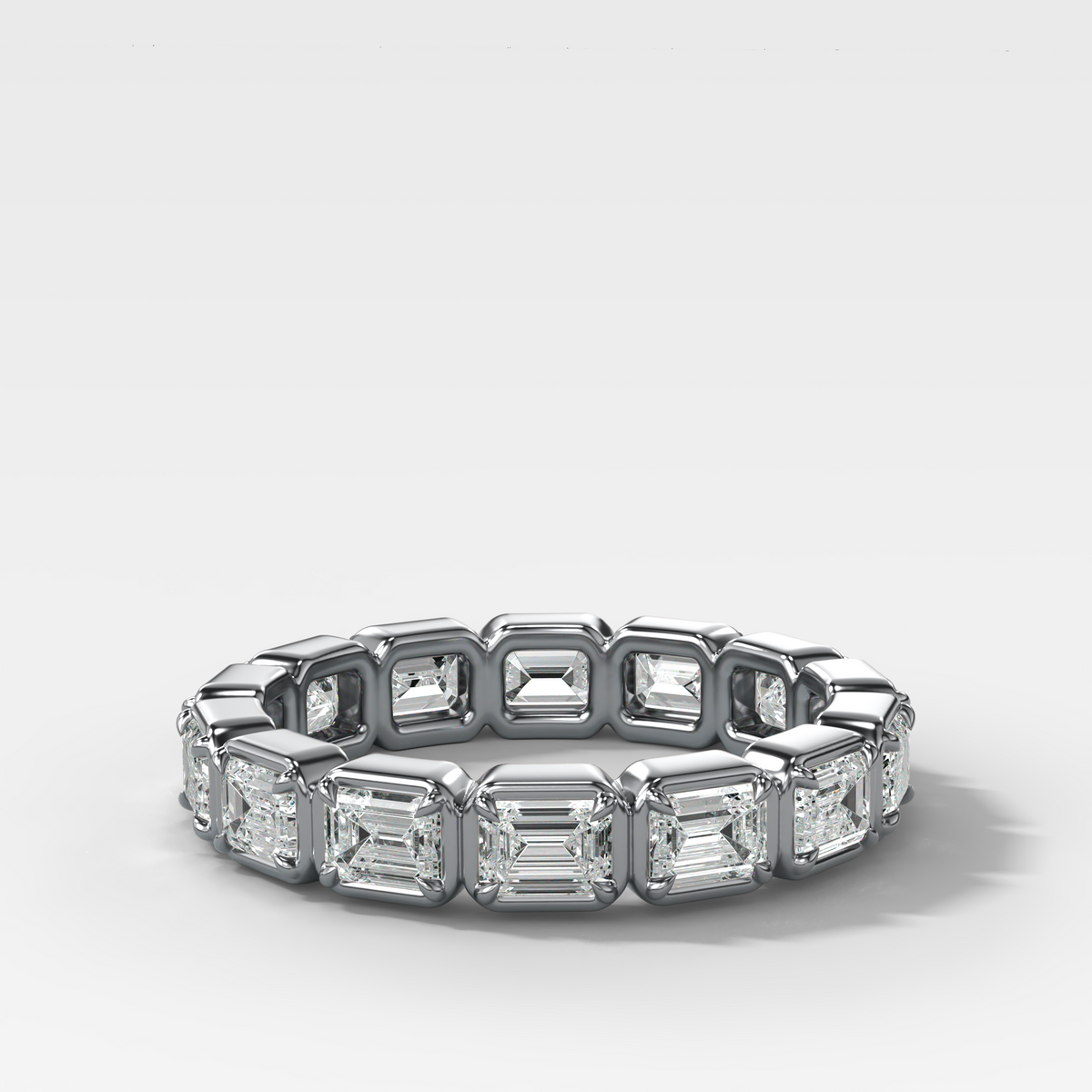 Club Set Eternity Band With East West Emerald Cuts