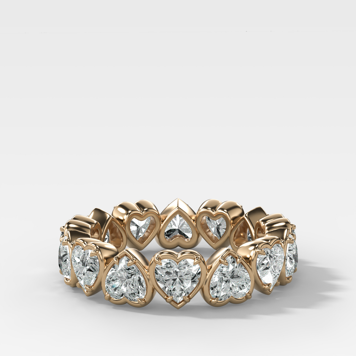 Club Set Eternity Band With Heart Cuts