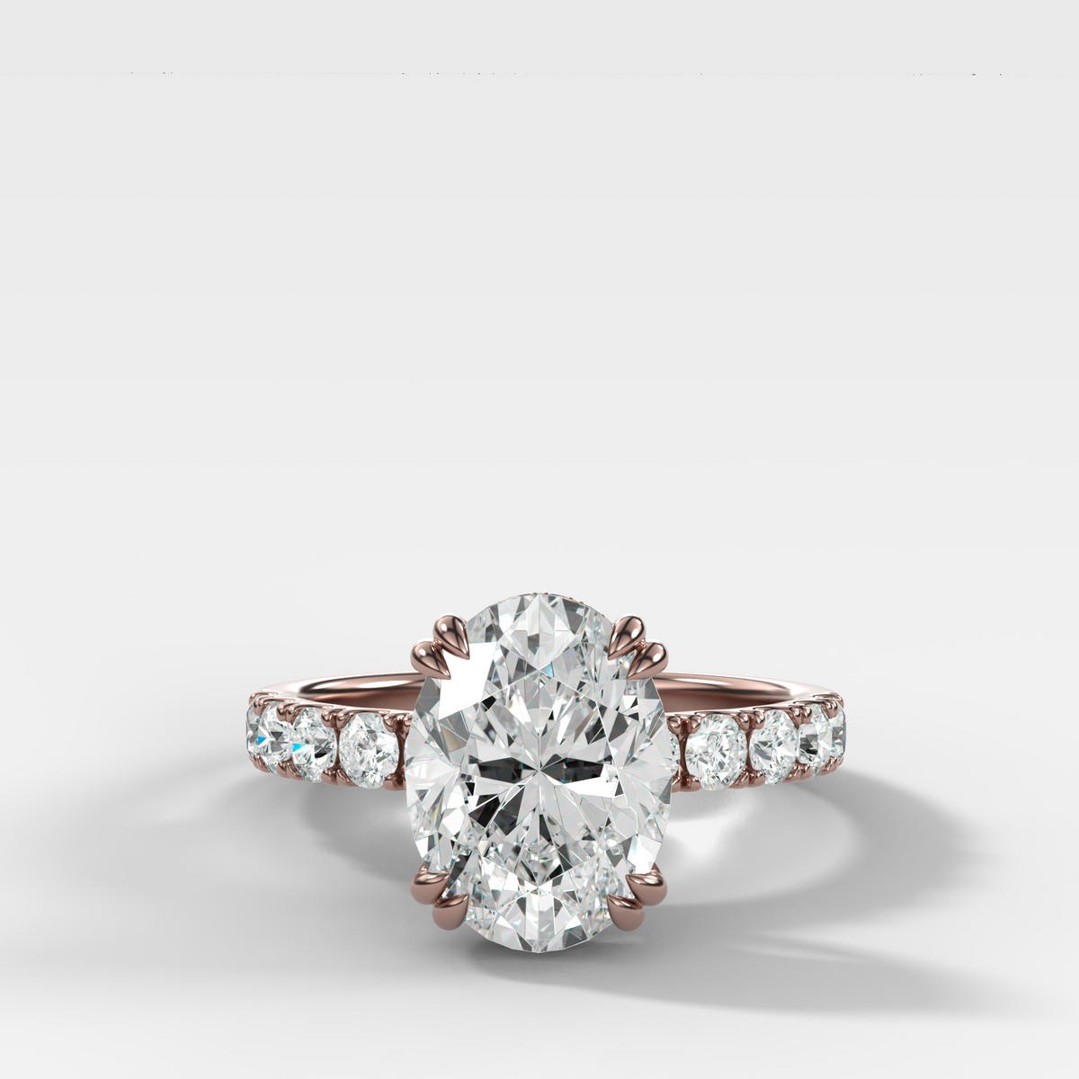 Zenith Engagement Ring With Oval Cut Diamond