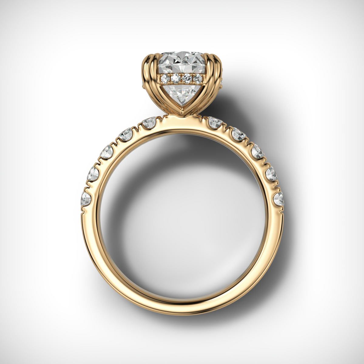 Zenith Engagement Ring With Oval Cut Diamond