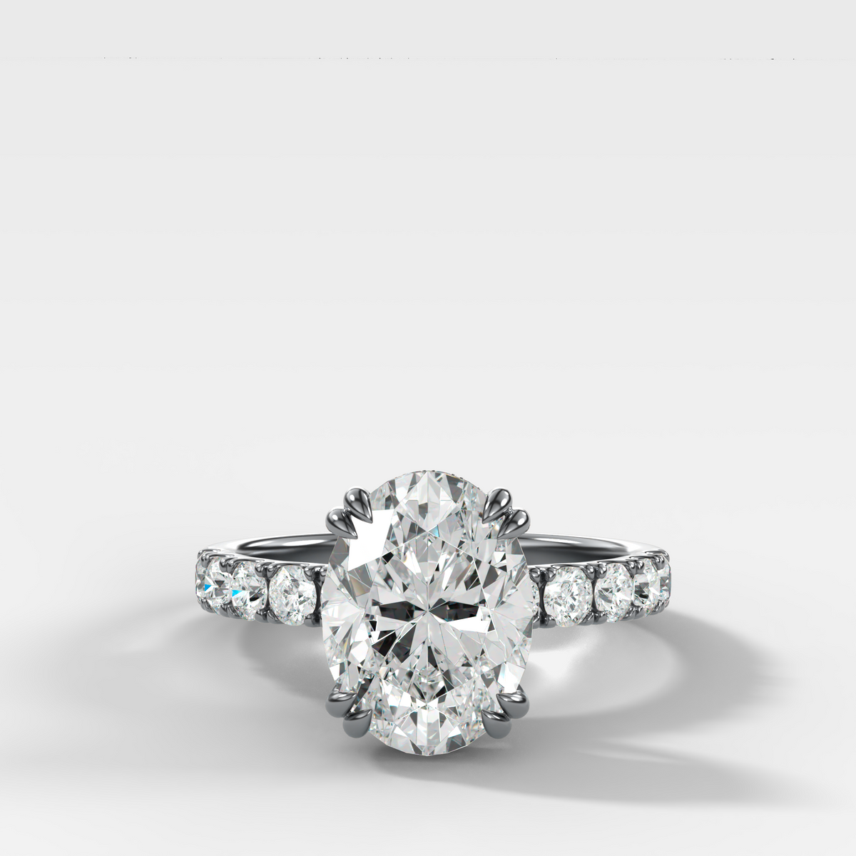 Zenith Engagement Ring With Oval Cut Diamond