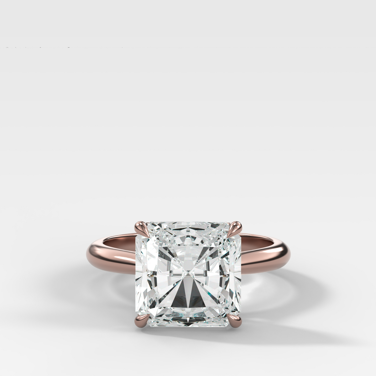 Tulip Cathedral Solitaire with Square Radiant Cut Diamond